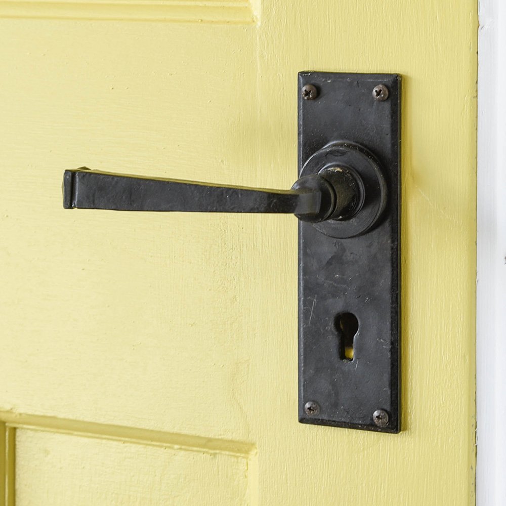 Black Beeswax Avon Lever Lock Door Handles - Exterior Door Hardware for Home Security & Style | Perfect for Front Entry Doors, Patio & Garage Access