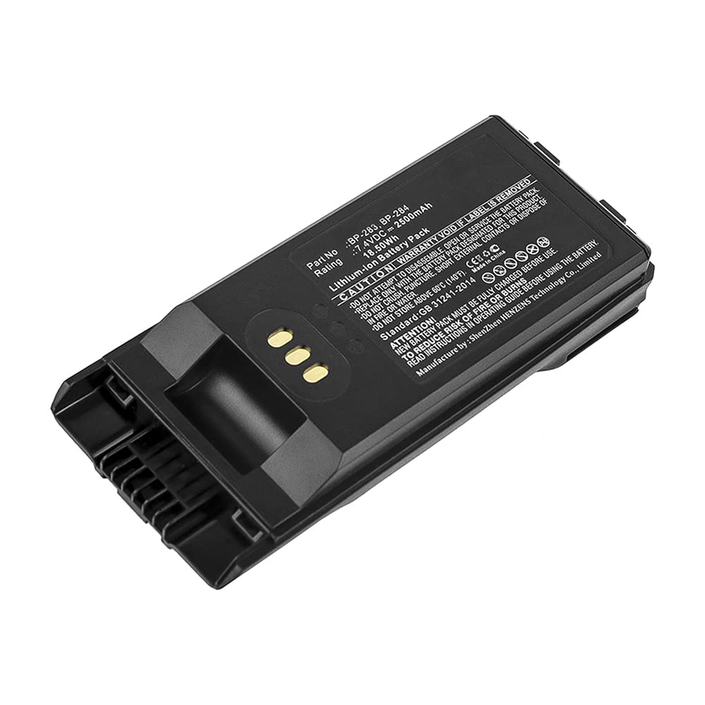 Synergy Digital 2-Way Radio Battery - 2500mAh Li-ion Replacement for Icom IC-F4400DPT & BP-283 | 7.4V High Capacity Battery for Long-Lasting Communication | Perfect for Security, Construction & Outdoor Activities