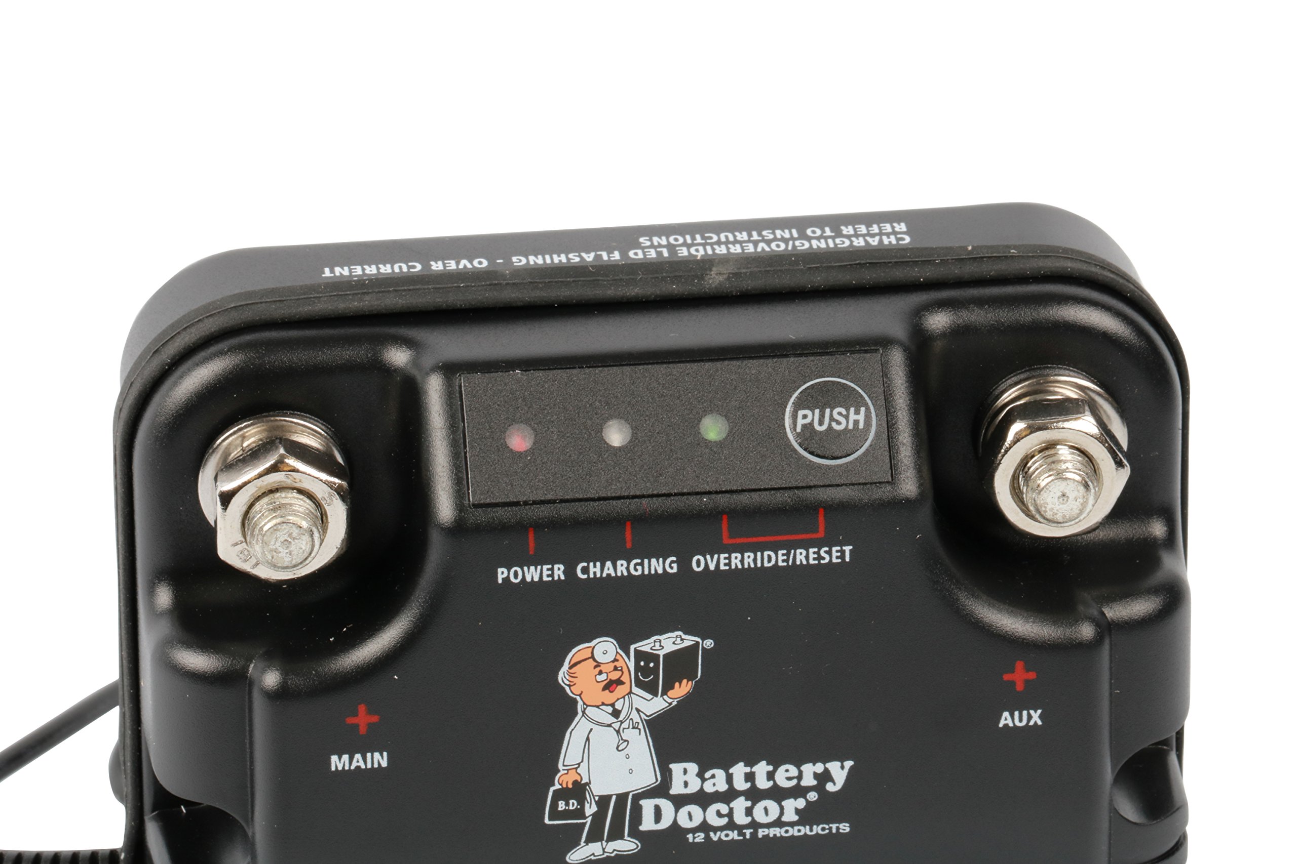 WirthCo 20090 Battery Doctor 75 Amp/100 Amp Battery Isolator - Dual Battery System for RVs, Boats & Trucks - Heavy Duty Black Battery Isolator for Reliable Power Management