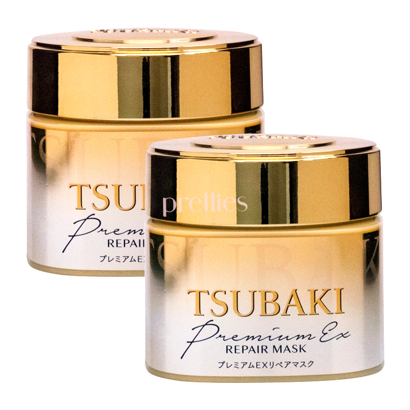 Shiseido TSUBAKI Premium Repair Hair Mask 180g (2-Pack) - Deep Conditioning Treatment for Damaged Hair - Perfect for Salon-Quality Hair Care at Home