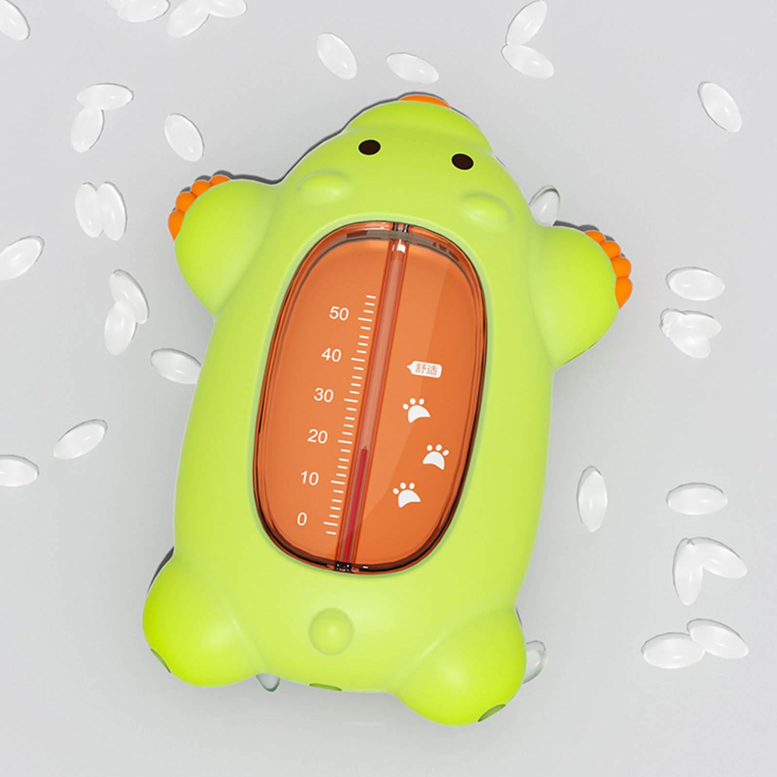 Cartoon Bear Baby Bath Toy with Floating Water Temperature Detector for Newborns - Fun & Safe Bath Time Essential for Infants