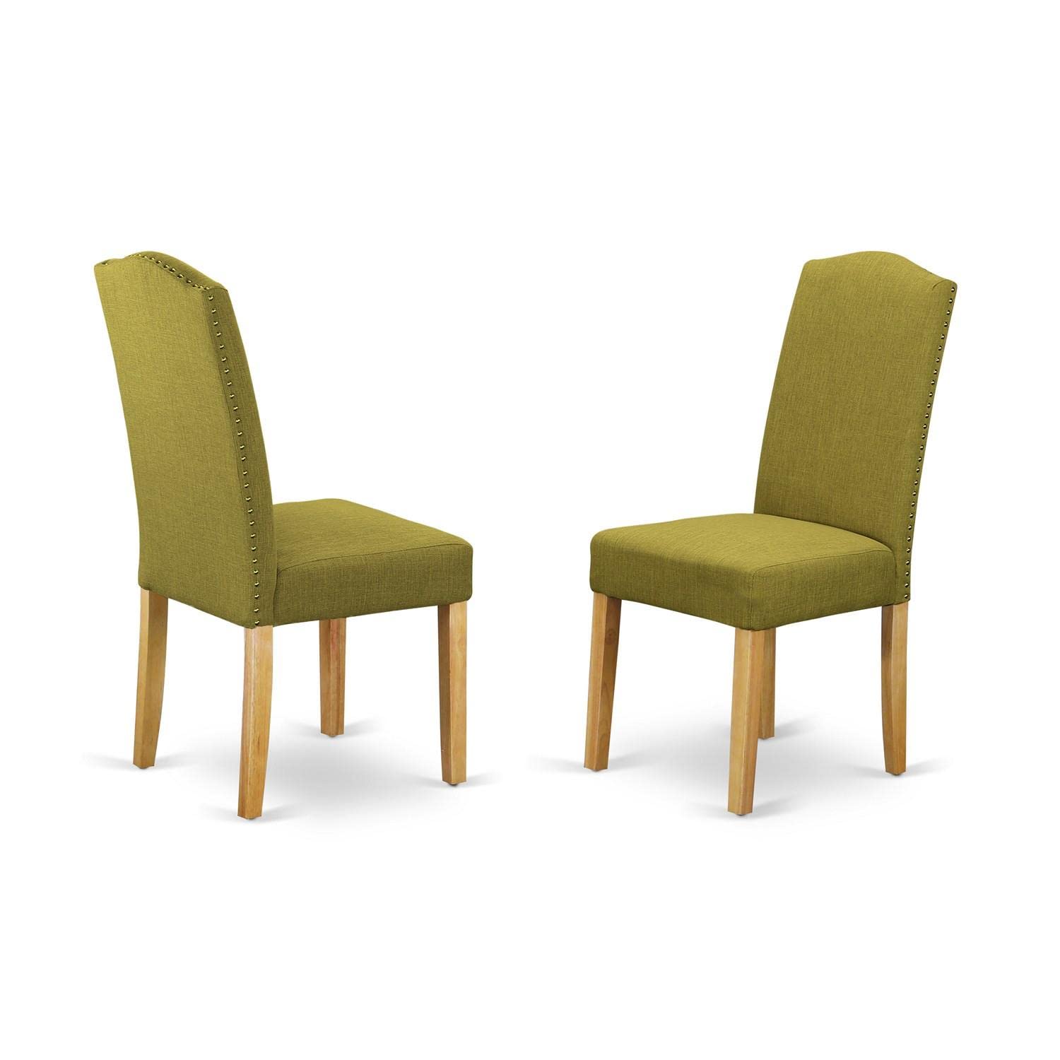East West Furniture ENP4B08 Modern Parson Dining Chairs - Set of 4, Upholstered Side Chairs for Kitchen, Dining Room, and Event Seating