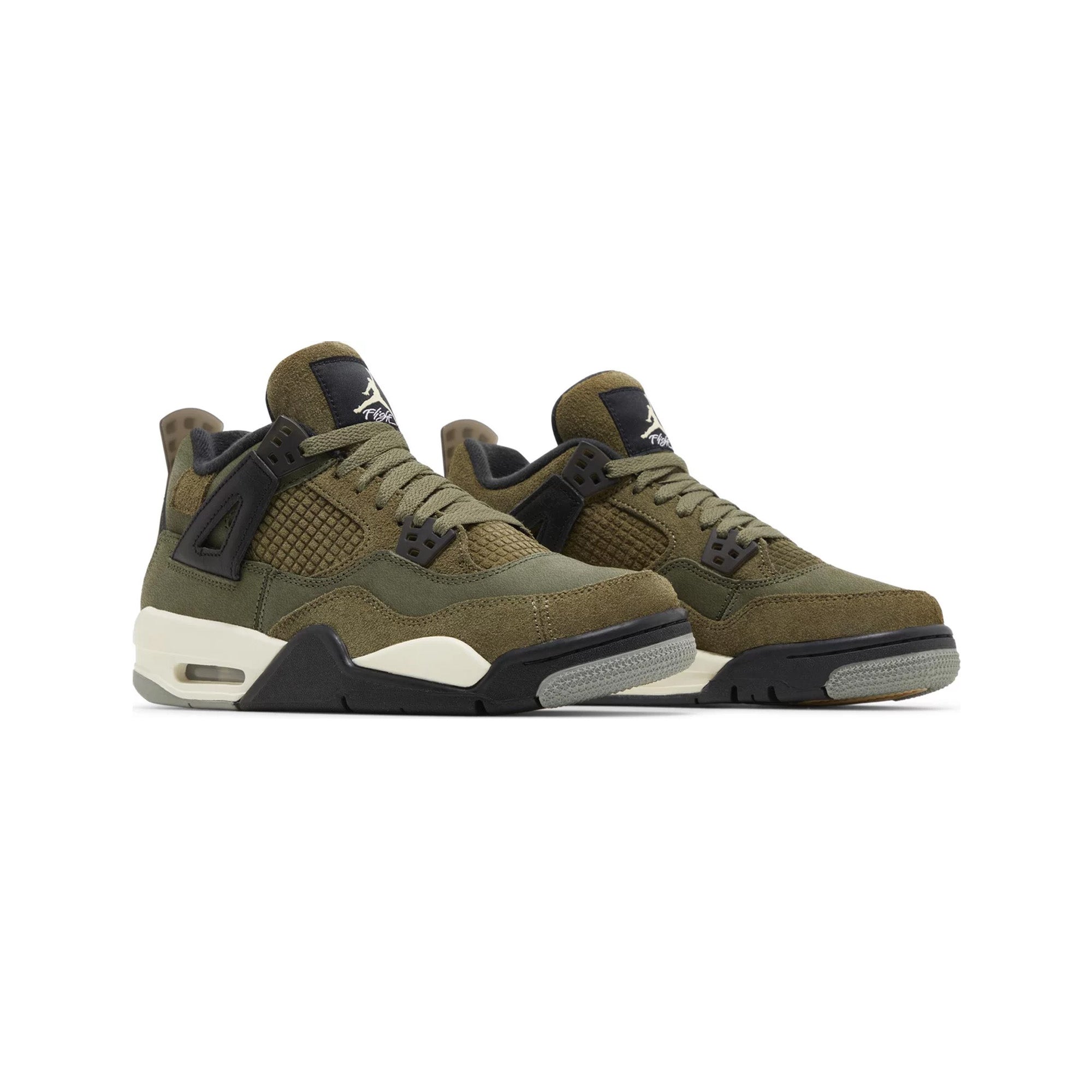 Air Jordan 4 Retro SE 'Craft Medium Olive' GS Sneakers (2023) - Basketball Shoes for Women & Girls - Perfect for Streetwear & Casual Fashion