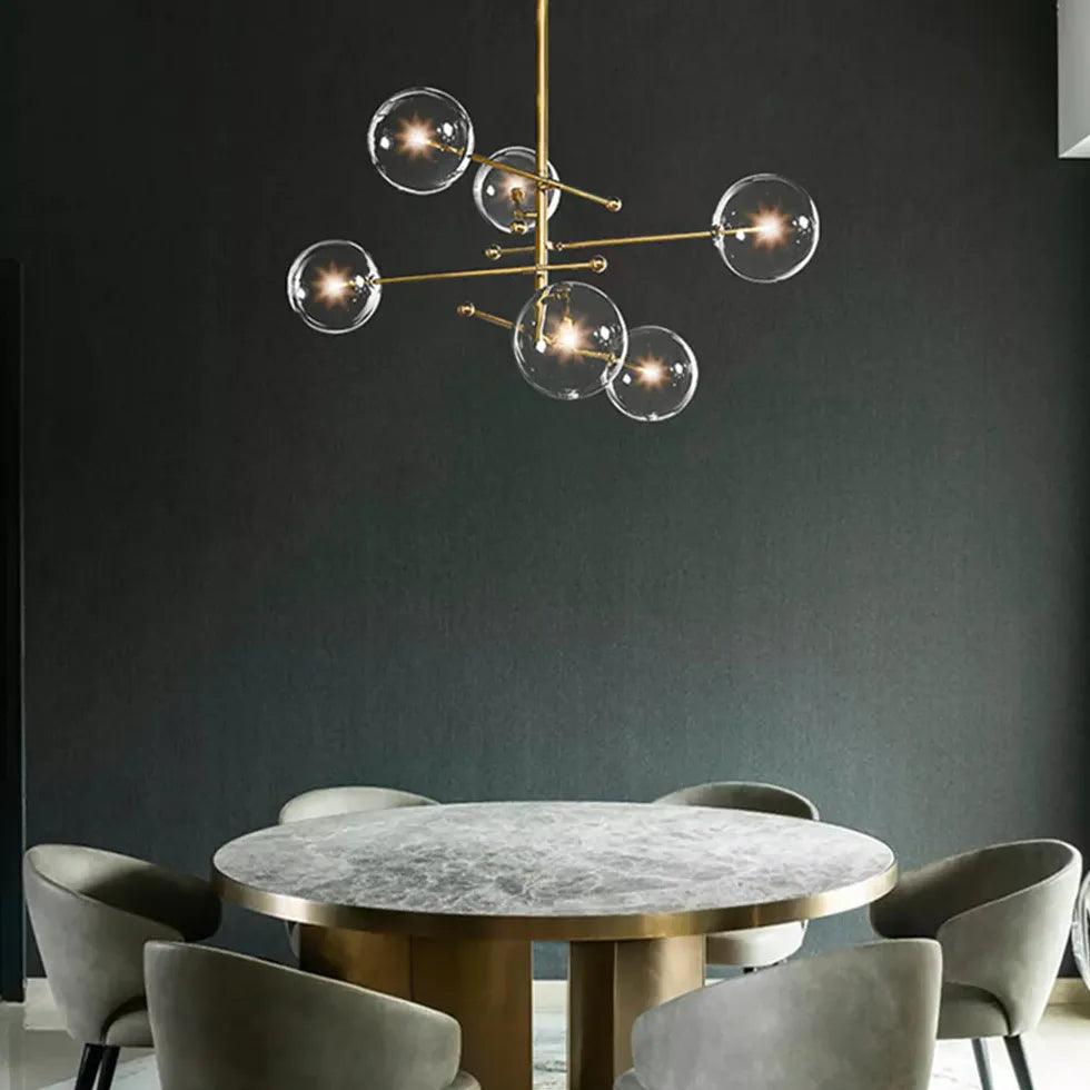 Modern LED Pendant Light with Crystal Grape Design - Elegant Dining Room & Kitchen Island Lighting for Home Decor