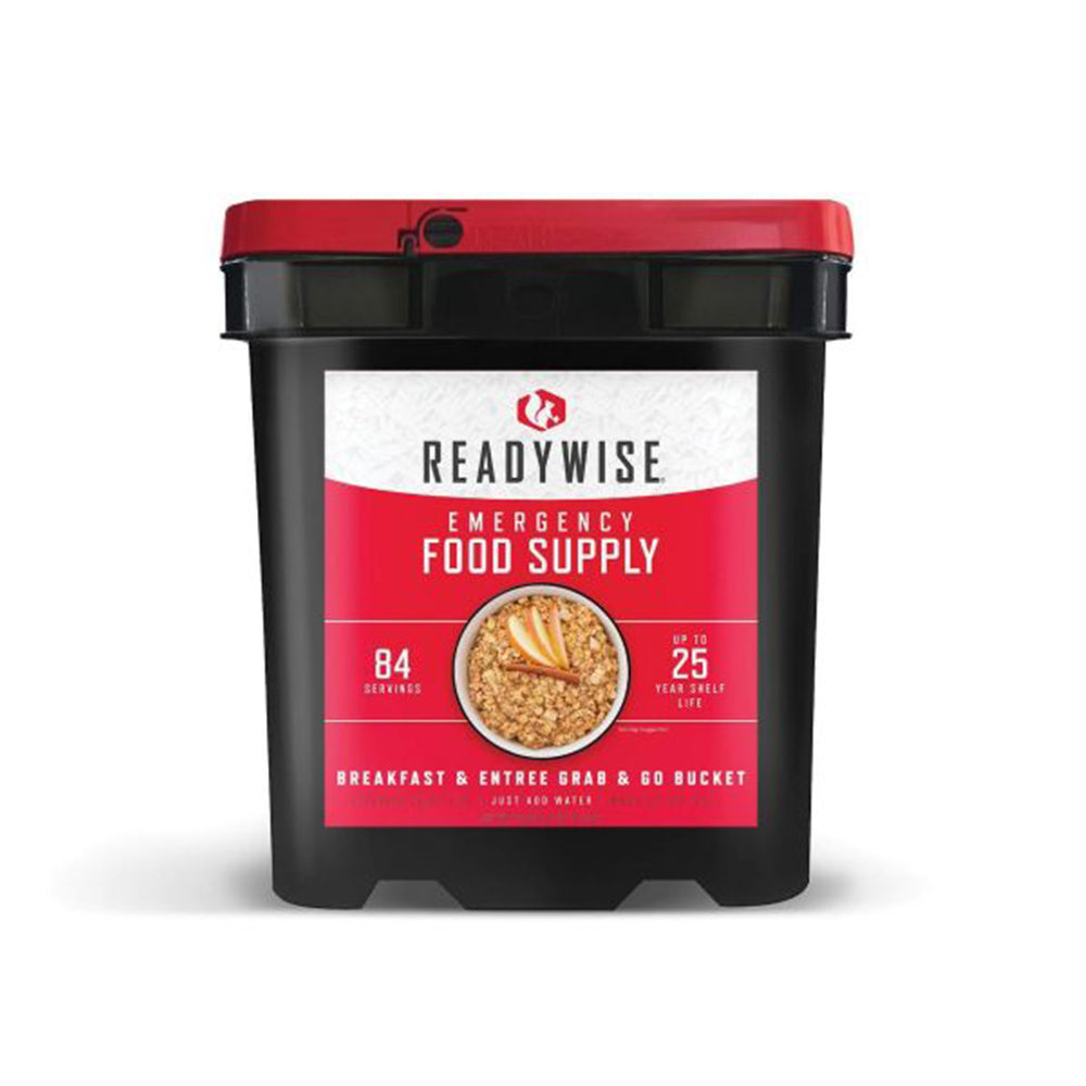 ReadyWise 84-Serving Emergency Food Supply Bucket - Long-Term Survival Food Storage for Camping, Hiking & Disaster Preparedness