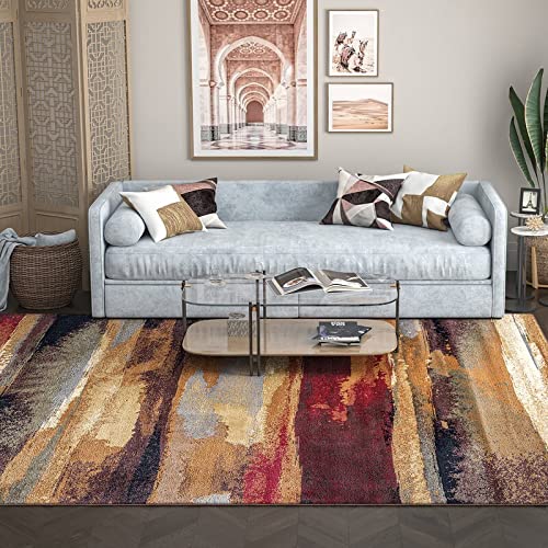 Tayse Modern 5x7 Area Rug - Soft Indoor Rugs for Living Room, Bedroom, Dining Room, Kitchen, Entryway - Non-Slip Floor Carpet for Home Decor - Perfect for Cozy Living Spaces & Stylish Interior Design