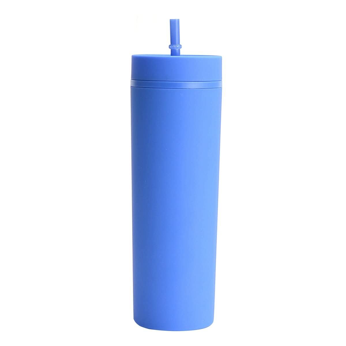 16oz Matte Pastel Acrylic Tumblers with Lids & Straws - Reusable Insulated Skinny Tumbler Cups for Iced Coffee, Smoothies & Cold Drinks - BPA-Free, Dishwasher Safe - Perfect for Home, Office & Travel Use