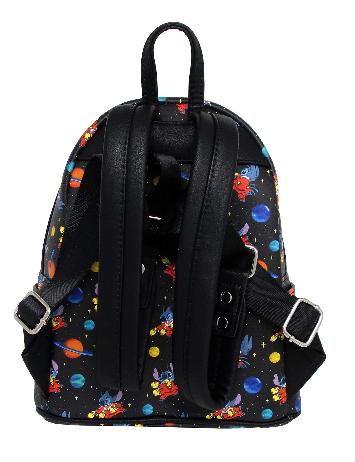 Loungefly x Disney Lilo and Stitch in Space Allover-Print Mini Backpack - Cute Disney Character School Bag for Women & Teens - Perfect for Cosplay, Travel, and Everyday Use