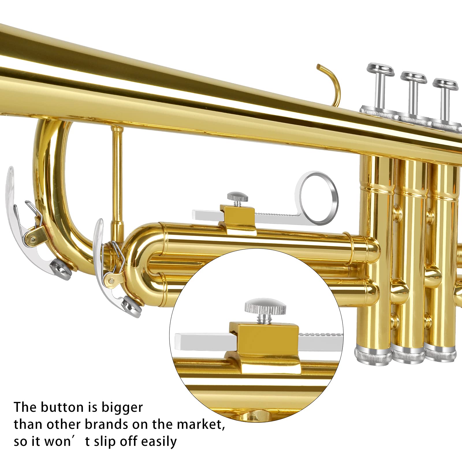 EASTROCK Bb Trumpet Gold - Professional Standard Brass Trumpet Set with 7C Mouthpiece, Carrying Case, Gloves & Cleaning Kit - Perfect for Beginners, Students & Band Performances