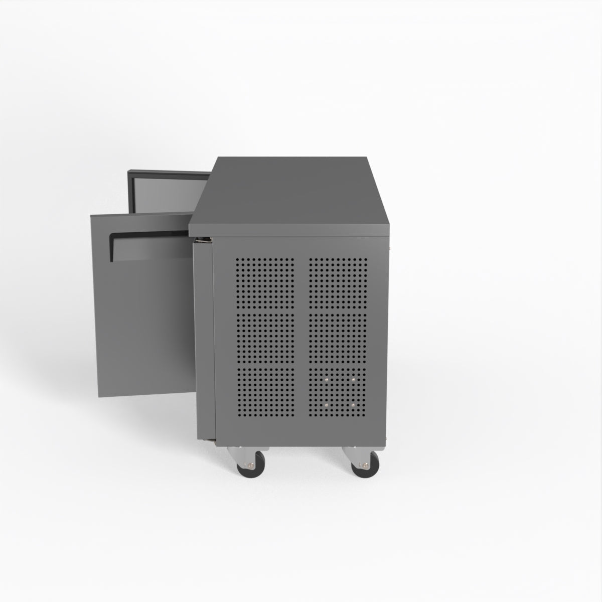 Commercial Refrigerator - AG Two Door Under Counter Fridge for Restaurants, Bars & Kitchens | Energy Efficient Stainless Steel Worktop Freezer with Adjustable Shelves