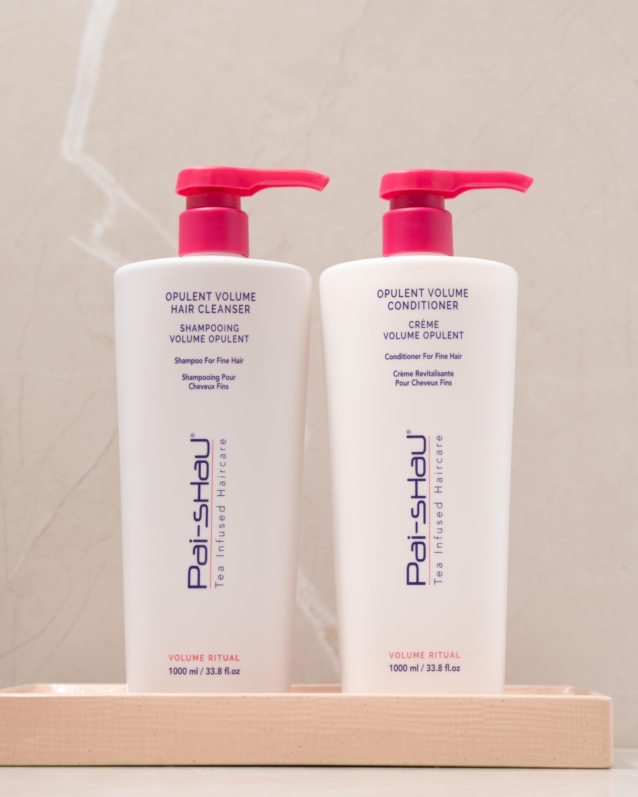 Pai-Shau Opulent Volume Shampoo and Conditioner Set for Thin Hair - Volumizing & Hydrating Cleanser Duo - 33.8 Fl Oz Each - Adds Body & Moisture - Best for Fine, Flat Hair - Perfect for Daily Use at Home or Salon