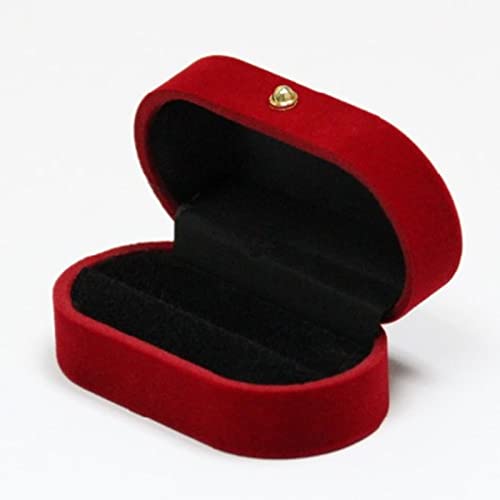 Elegant Portable Double Ring Jewelry Box - Wedding Engagement Ring Case & Jewelry Organizer for Women - Perfect for Travel, Gift Giving & Bridal Showers (Color: 4)