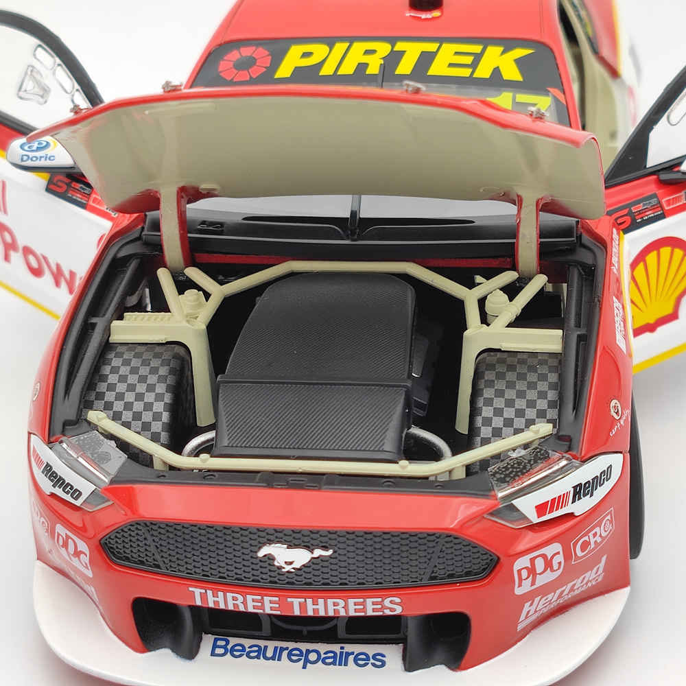 1/18 Scale Authentic SHELL V-Power Racing Team #17 Ford Mustang GT 2021 Diecast Model Car - Will Davison's Collectible Toy Car Gift for Racing Fans & Display Collection