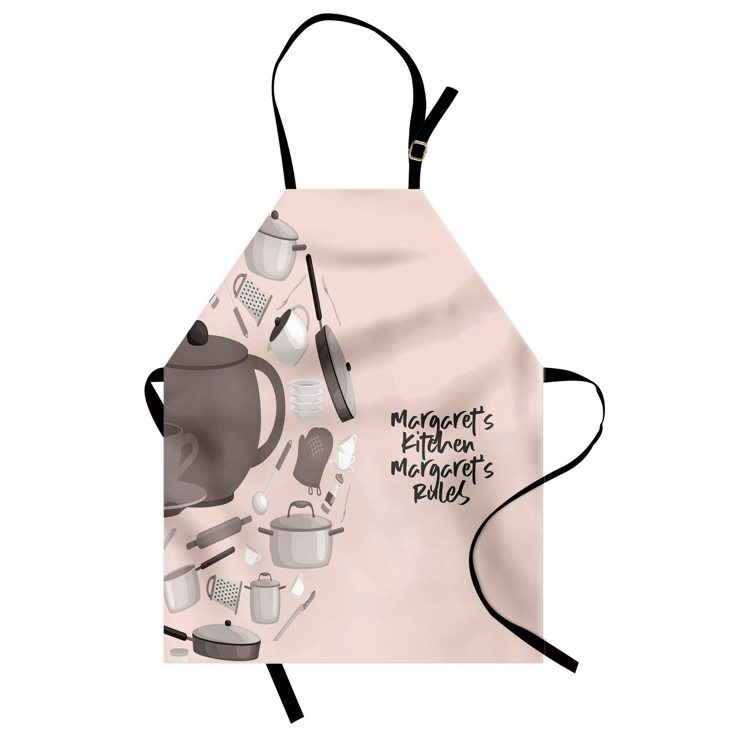 Ambesonne Personalized Chef Apron - Colorful Kitchen Cooking & Baking Apron with Adjustable Neck - Unisex Adult Size Pale Salmon - Perfect for Home Chefs, BBQ Parties & Culinary Gifts