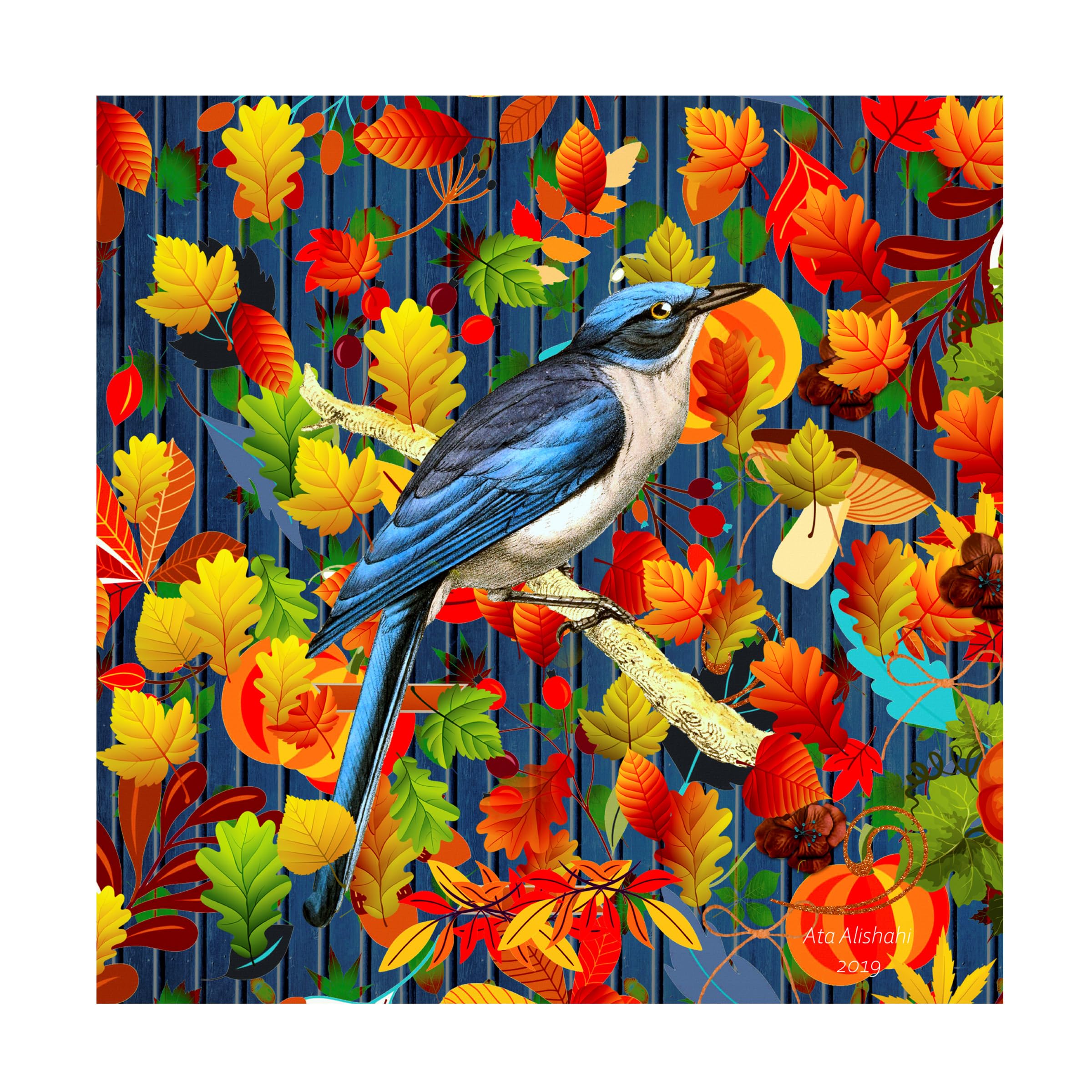 Trademark Fine Art 'Beauty Of Fall' Canvas Wall Art Print by Ata Alishahi - Autumn Landscape Painting for Living Room, Bedroom & Office Decor