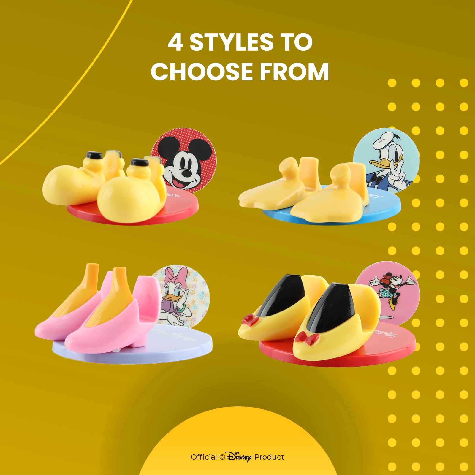 Disney Mickey Mouse and Friends Phone Stand with Daisy Design - Universal Cell Phone Holder for Desk, Compatible with iPhone & Android - Perfect for Home, Office, and Travel Use