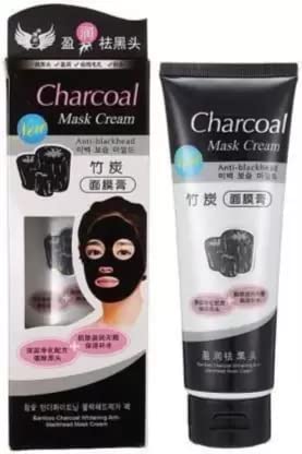 Wiffy Beauty Anti-Blackhead Charcoal Mask Cream (120ml) - Deep Cleansing Pore Treatment for Oily & Acne-Prone Skin - Perfect for Weekly Facial Routine & Spa Night