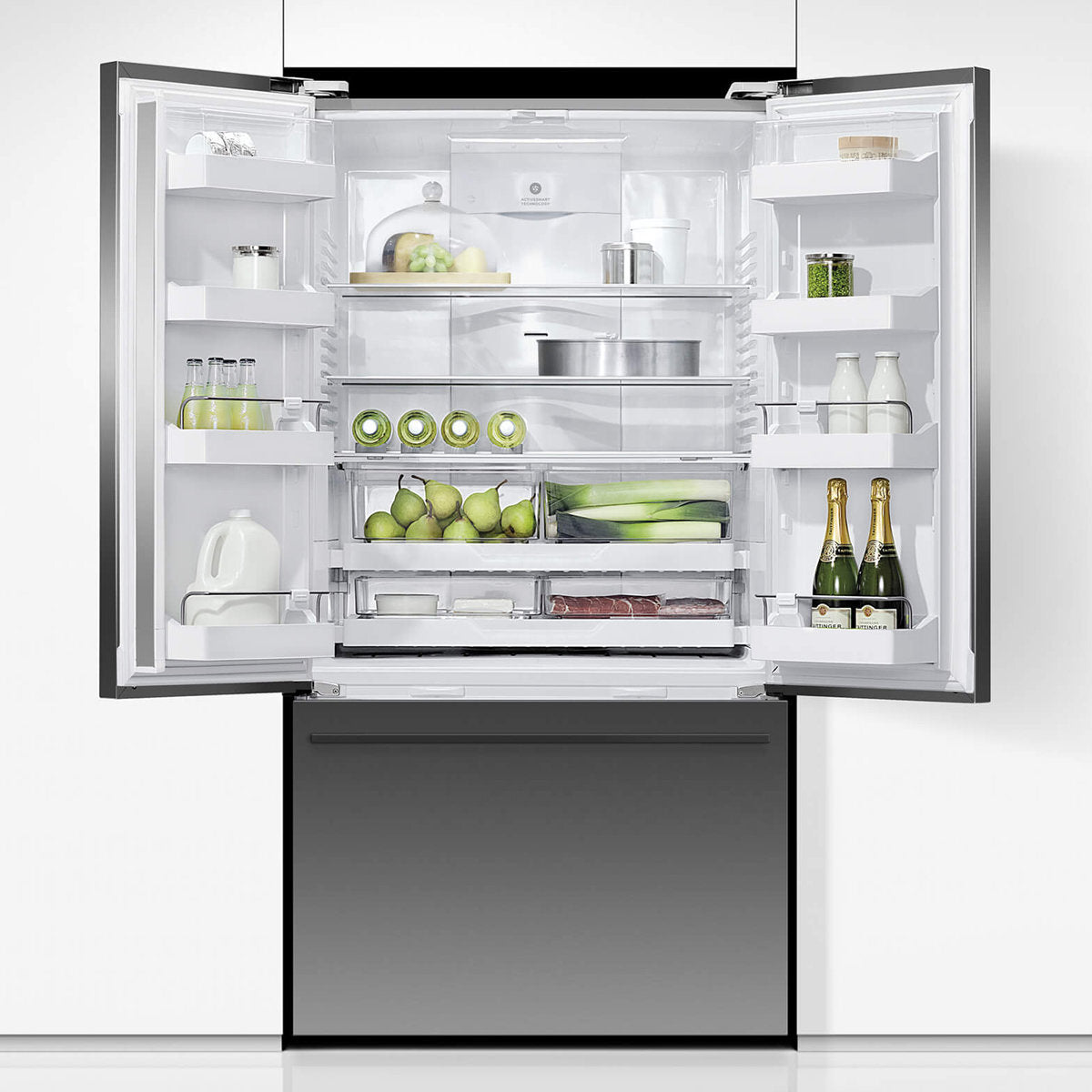 Fisher & Paykel RF610ADUB5 569L French Door Refrigerator - Energy Efficient, Spacious Stainless Steel Fridge for Modern Kitchens & Large Families