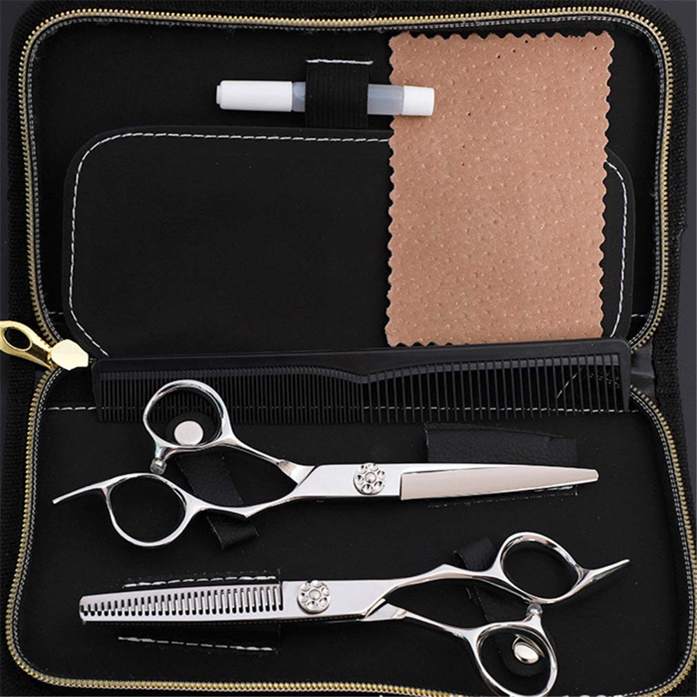 Professional 6.0 Inch Hairdressing Scissors Set - Hair Thinning & Cutting Shears (Straight + Teeth Scissors) for Salon, Barbershop & Home Use | Perfect for Stylists, Hairdressers & DIY Haircuts