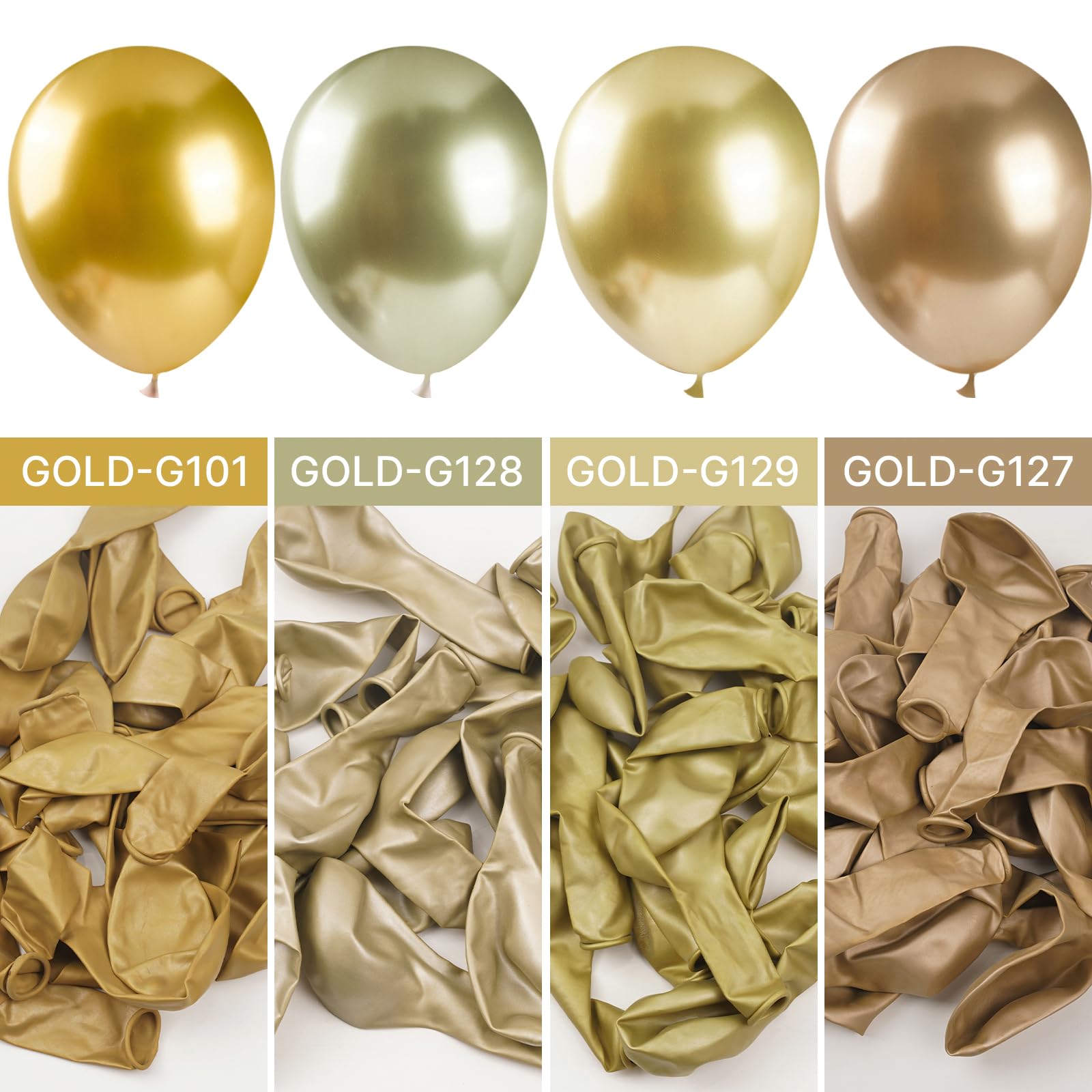 120 Pcs 5 Inch Metallic Gold Balloons for Party Decorations - Perfect for Balloon Garlands, Arches, Birthday Parties & Baby Showers (Gold-G101) | Elegant Event & Home Decor