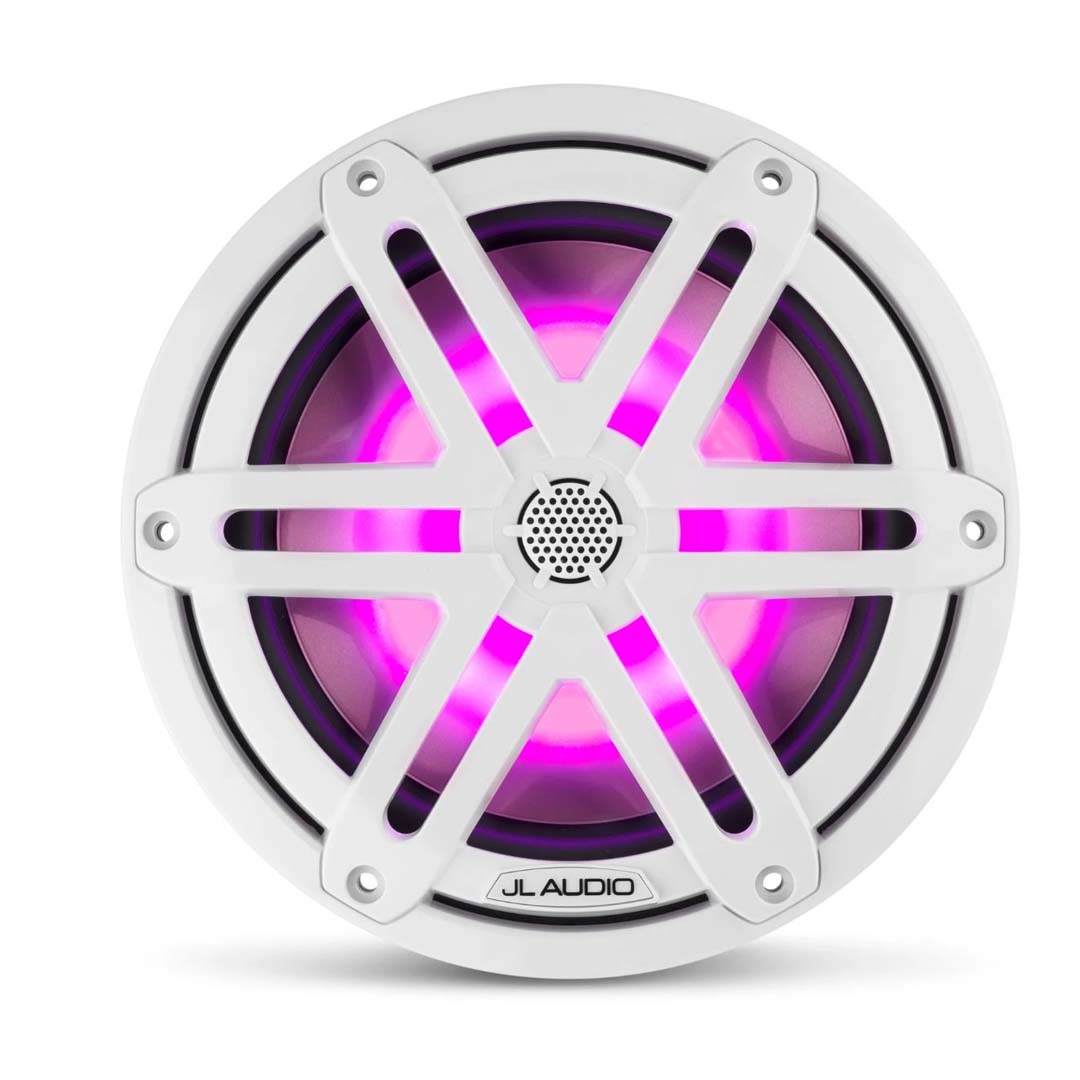 JL Audio M3 770X S Gw i - 7.7 Inch 2-Way Marine Speakers with LED Lighting in Sport Gloss White for Boats, Yachts & Watercraft - Premium Waterproof Audio for Outdoor Marine Adventures