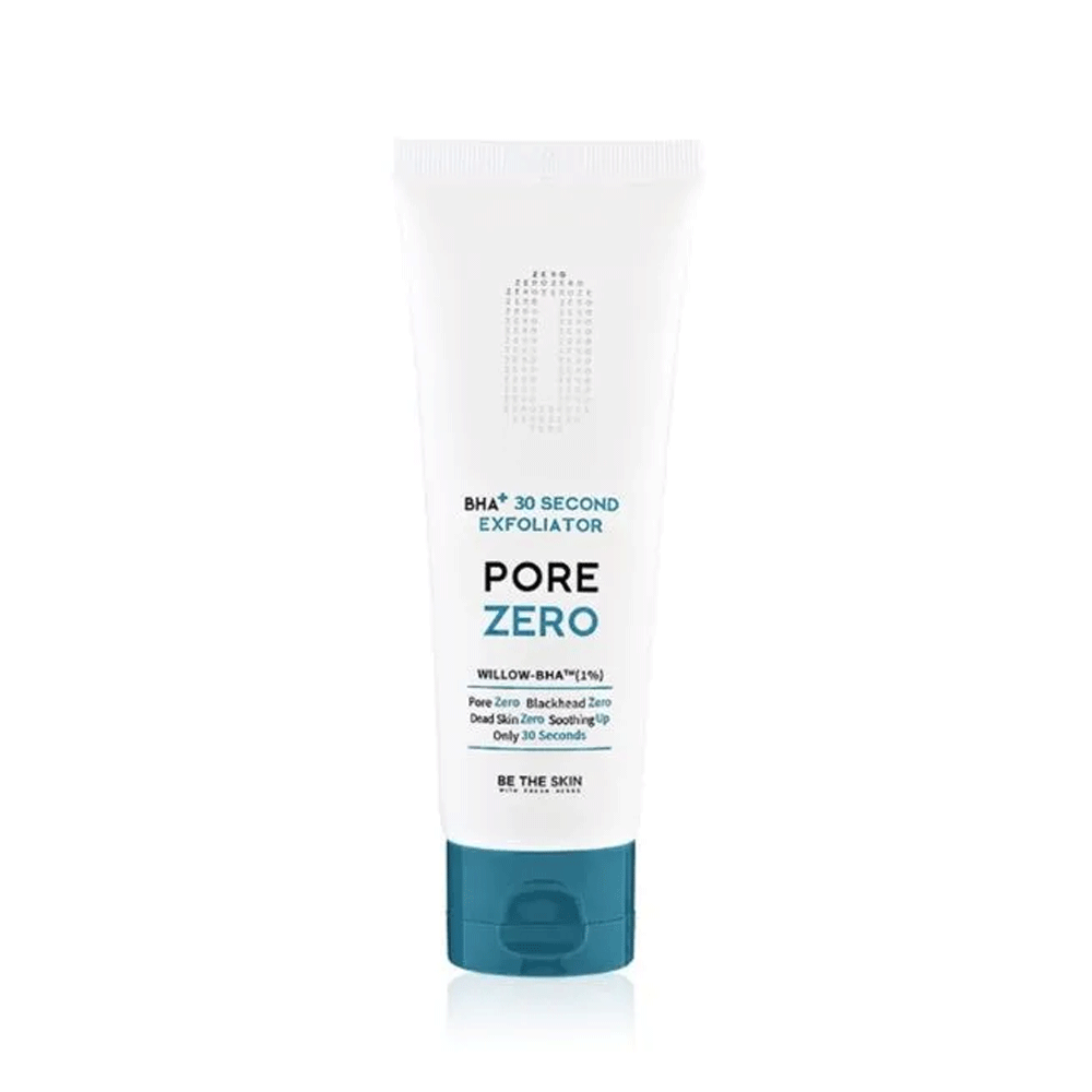 Be The Skin BHA+ Pore Zero 30 Second Exfoliator 100g - Deep Cleansing Face Scrub for Blackheads & Acne - Perfect for Daily Skincare Routine & Pore Minimizing