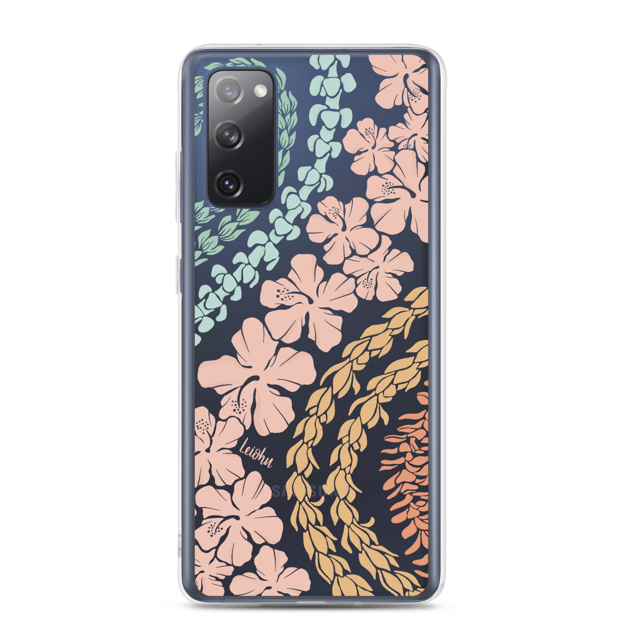 Groovy Lei Clear Protective Case for Samsung Galaxy - Slim & Durable Phone Cover for Everyday Use & Travel