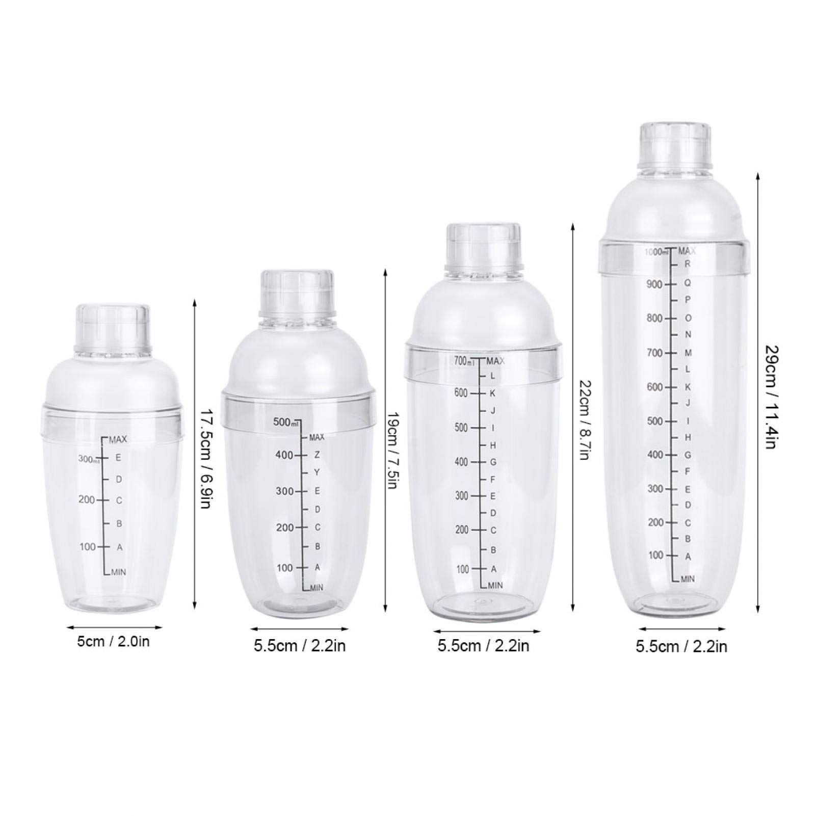 700ml Plastic Shaker Cup with Scale - Multi-Purpose Mixing Bottle for Protein Shakes, Cocktails, Juice & Wine - Perfect for Home, Gym & Travel