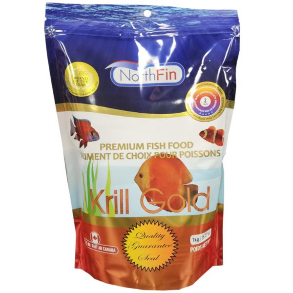 NorthFin Krill Gold Premium Fish Food - High Protein & Omega-3 Rich Tropical & Marine Fish Flakes - Perfect for Aquarium, Pond & Saltwater Fish Nutrition