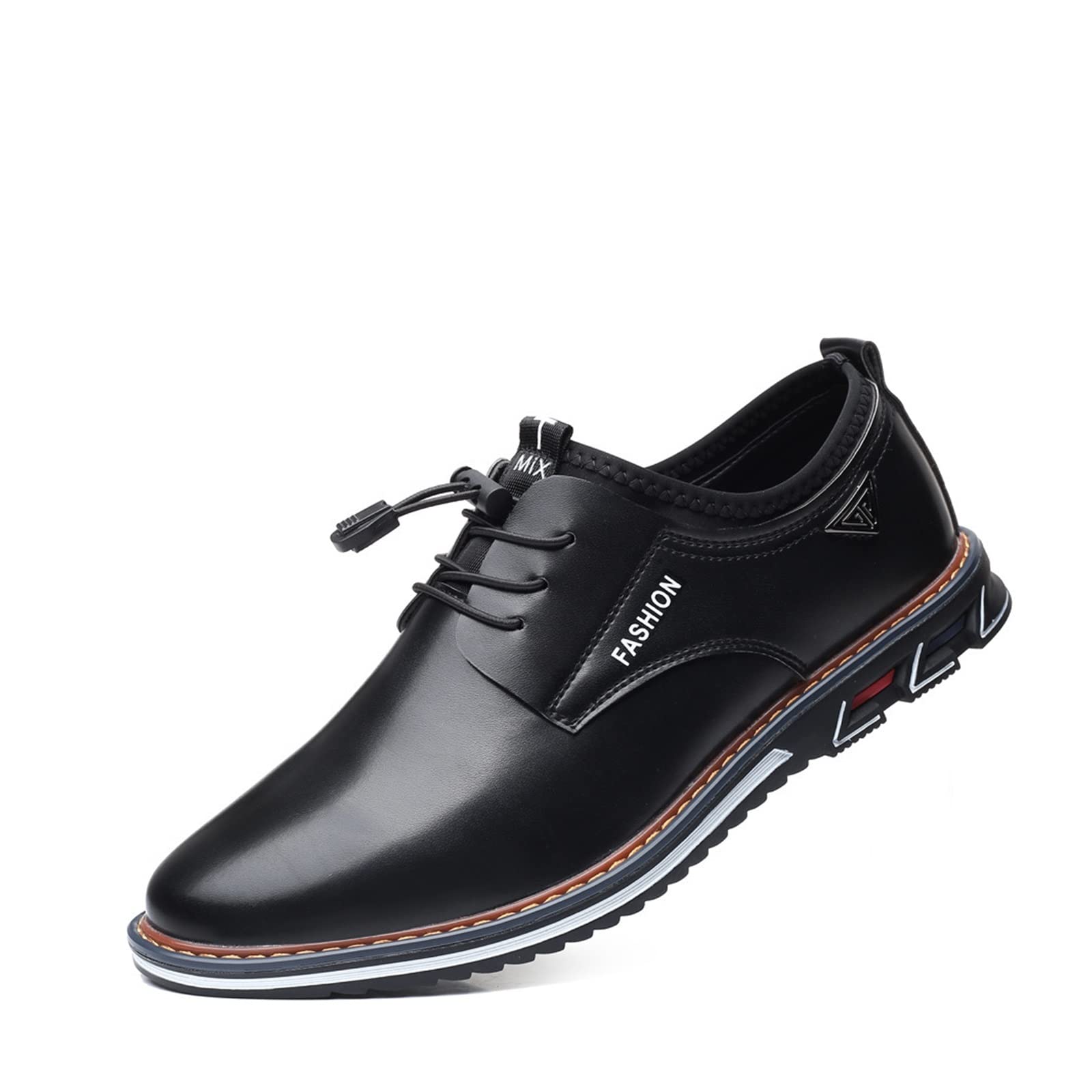 JRTGHNF Men's Dress Shoes - Big Size Elastic Band Casual Loafers for Work & Sports | Comfortable Slip-On Flats for Office, Walking & Daily Wear