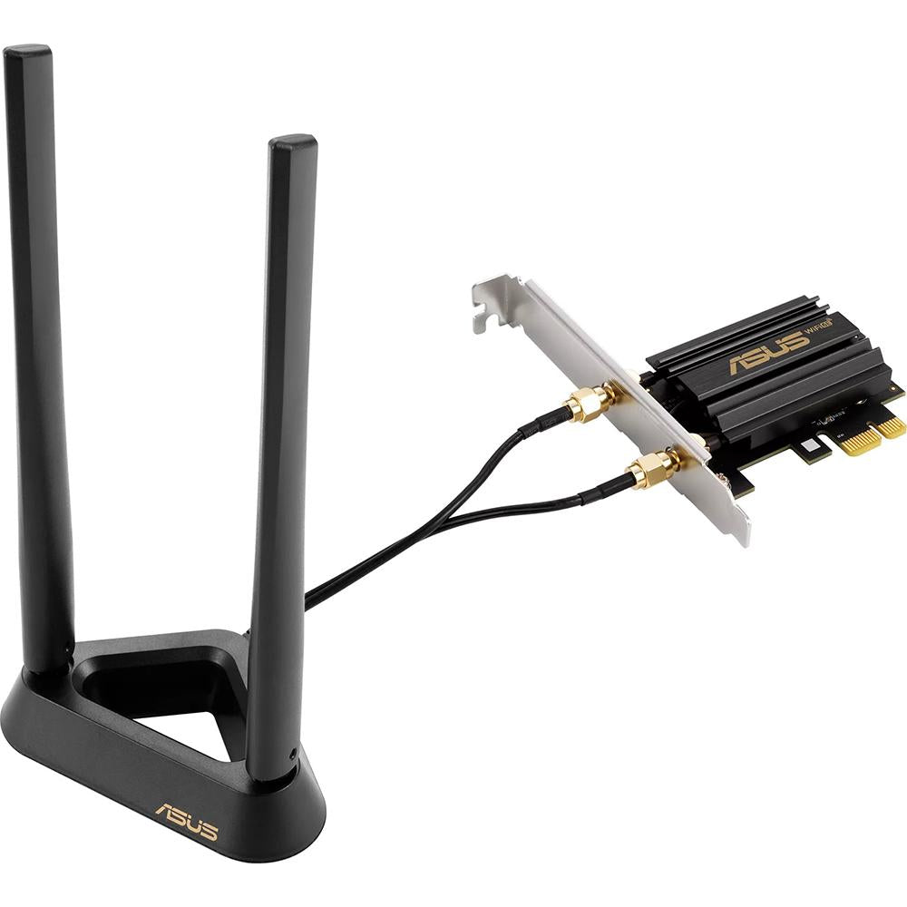 ASUS PCE-AXE58BT WiFi 6 PCIe Adapter Card - Dual Band 2.4GHz/5GHz, 802.11ax, Bluetooth 5.2, High-Speed Wireless Network Card for Gaming & Streaming PCs