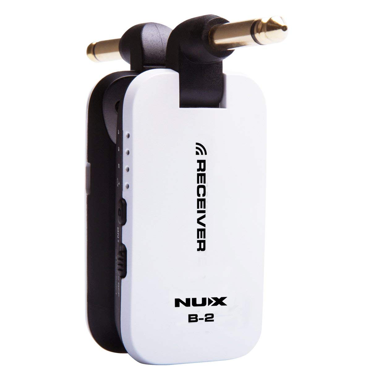 NUX B-2 Wireless Guitar System - 2.4GHz Rechargeable 4-Channel Wireless Audio Transmitter & Receiver (White) | Perfect for Live Performances, Studio Recording & Home Practice