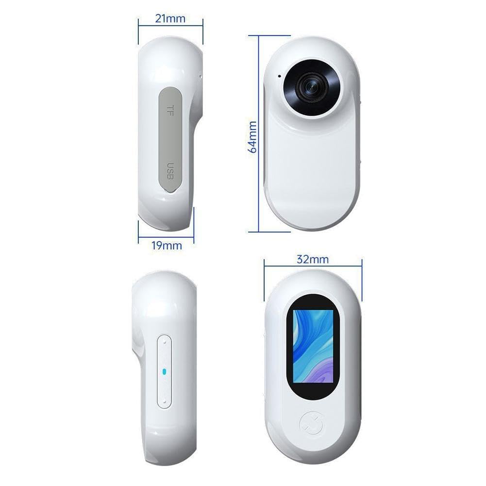 1080P HD Pet Silicone Collar Camera with Color Screen - Waterproof Cycling Action Camera for Outdoor Sports, Hiking & Lost Pet Tracking