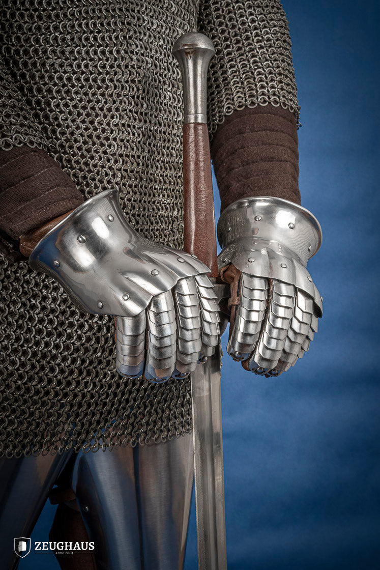 Gauntlets 1350 1415 1.6mm Polished Stainless Steel Gloves - Perfect for Welding, Metalworking & Industrial Safety Protection