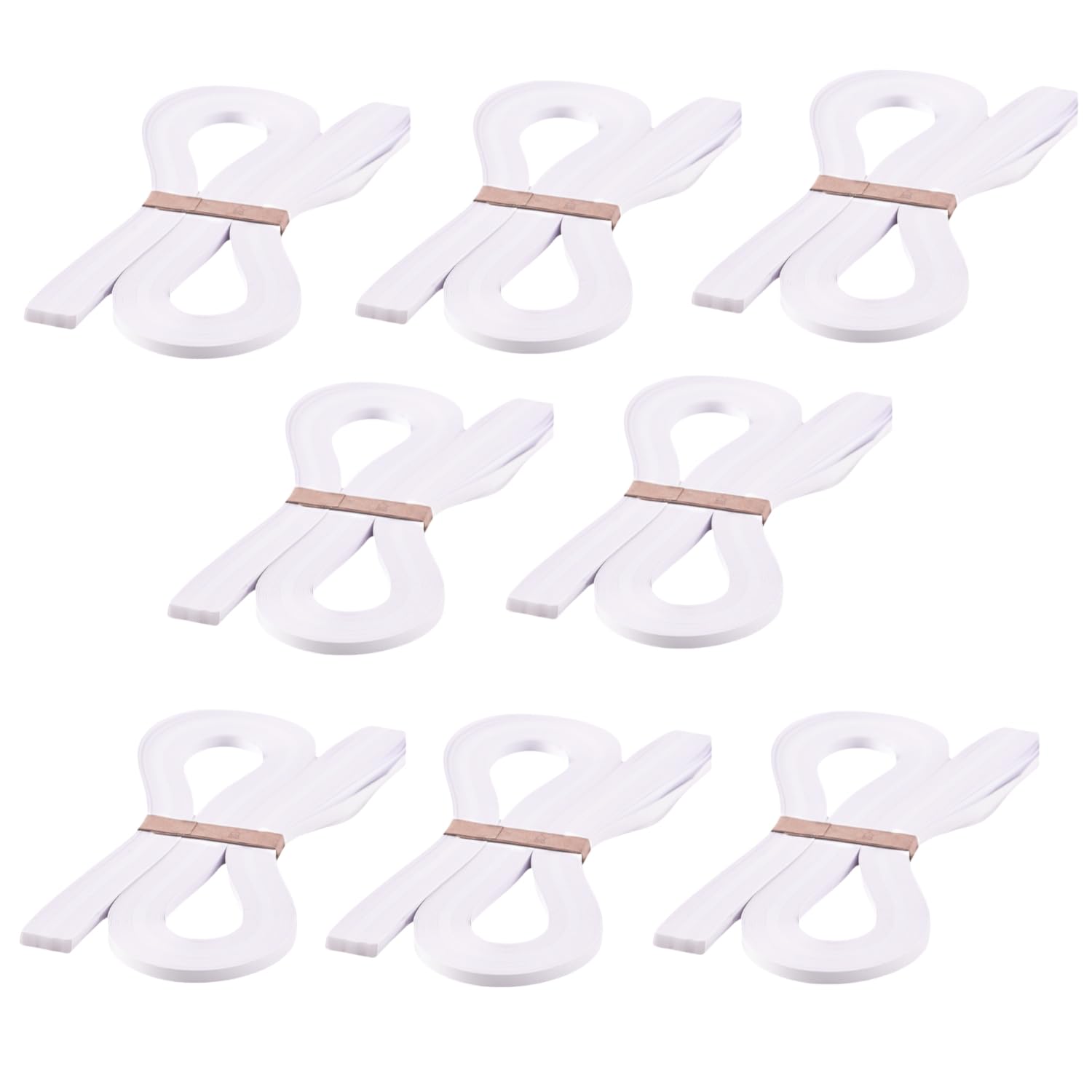 Premium White Quilling Paper Strips - 5mm (0.2inch) Width for Paper Filigree & Scrolling Crafts - Pure White Quilling Strip Roll for DIY Greeting Cards, Home Decor & Gift Wrapping (Pack of 4)