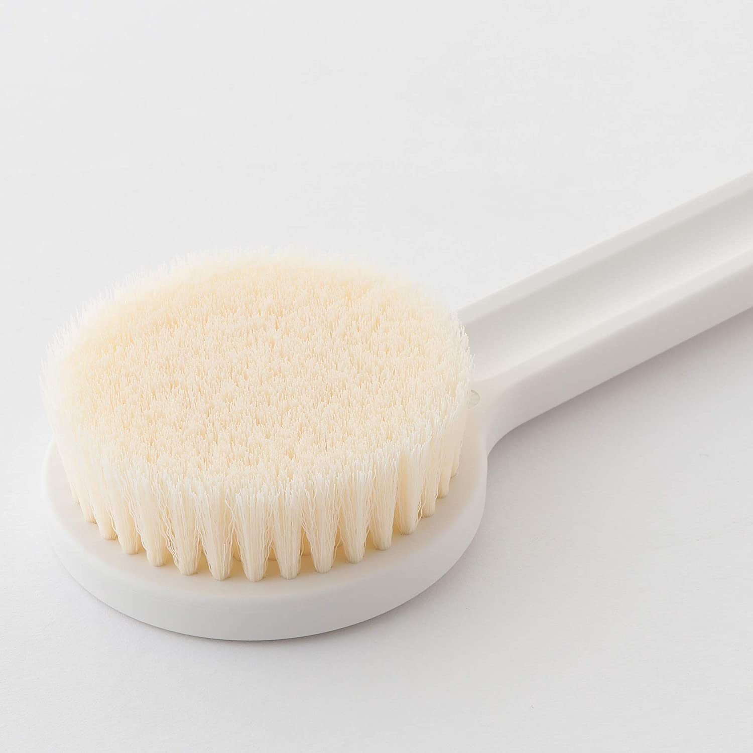 TERXA Body Brush for Shower - Long Handle Back Scrubber with Soft Bristles & Anti-Slip Grip | Exfoliating Bath Brush for Smooth Skin | Perfect for Shower, Spa & Dry Brushing (Pack of 1, Multicolor)