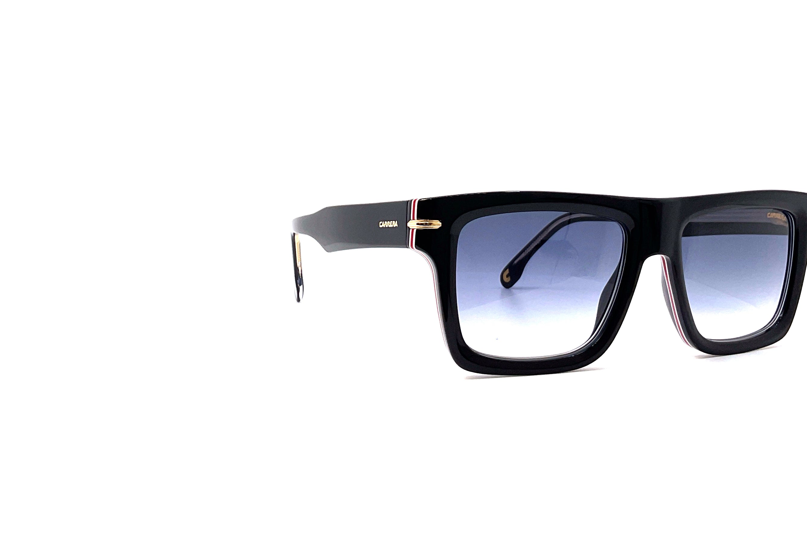 Carrera 305/S Sunglasses - Black Striped Aviator Style for Men & Women - Perfect for Driving, Outdoor Sports & Fashion