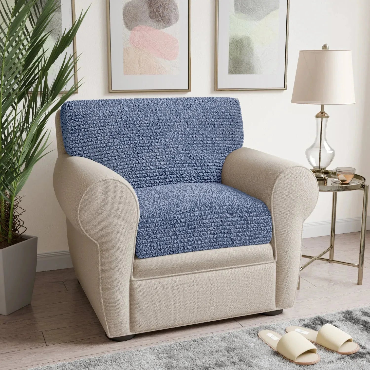 Premium Microfiber Seat Cushion Cover - Soft & Durable Sofa Chair Protector - Perfect for Living Room, Office, or Car Use