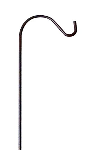 BestNest Panacea 89145 Heavy-Duty Single Shepherd Hooks - 5 Pack Black Metal Garden Hooks for Hanging Plants, Bird Feeders & Outdoor Decor - Perfect for Patio, Yard & Landscape Decoration