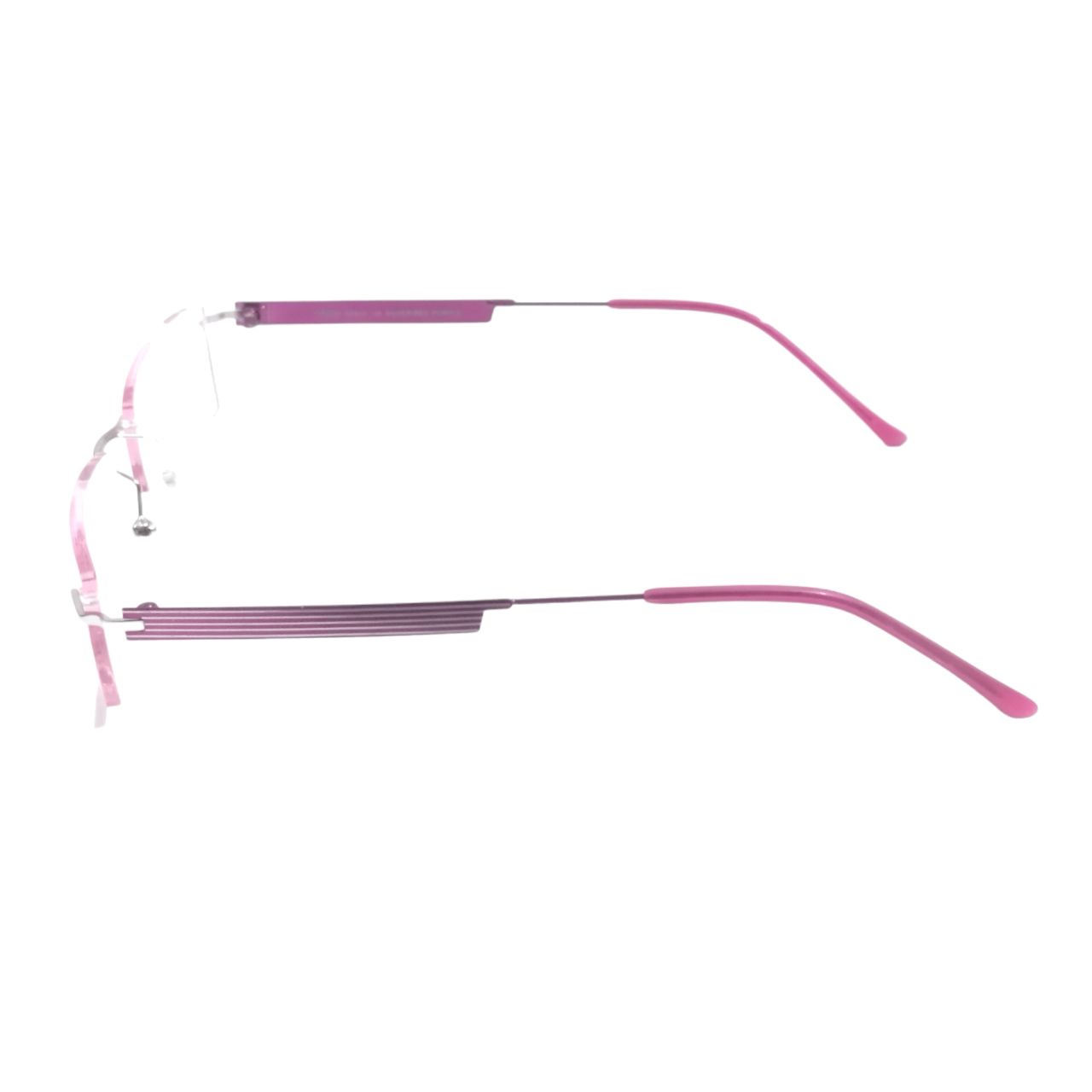 Blue Light Blocking Glasses - Purple Rimless Computer Glasses 6057PR for Eye Strain Relief, Gaming & Office Work