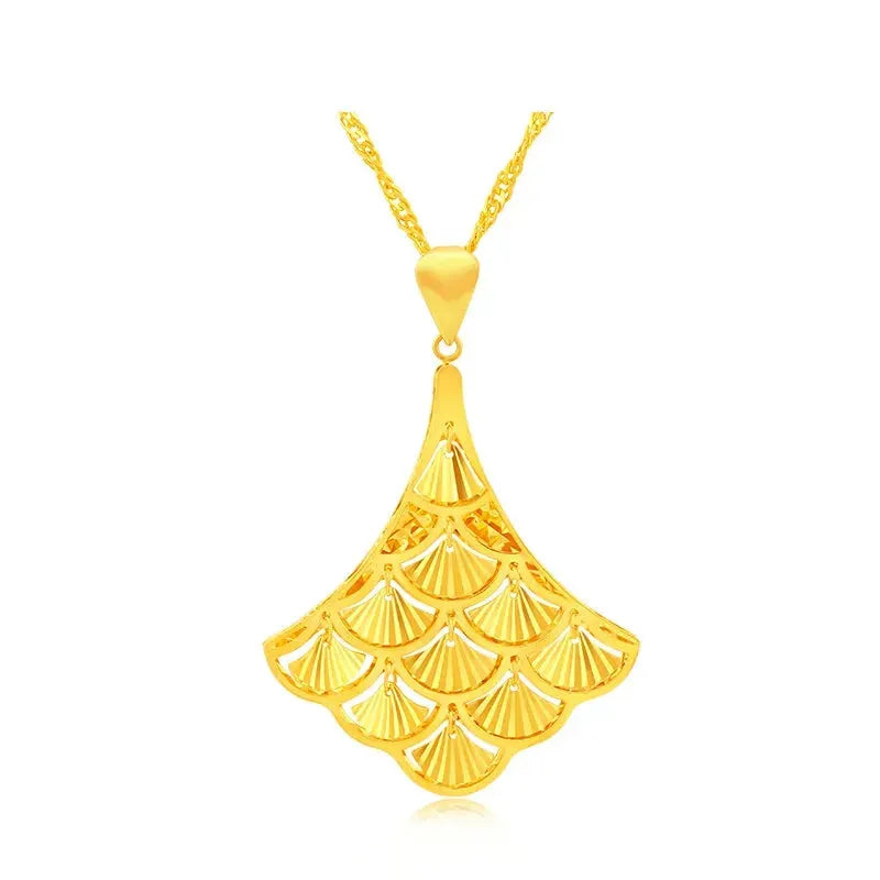 24K Pure Gold Pendant Real AU 999 Solid Gold Charm Necklace - Elegant & Trendy Classic Jewelry for Women - Perfect Gift for Birthday, Anniversary & Party Wear (2023 New Collection)