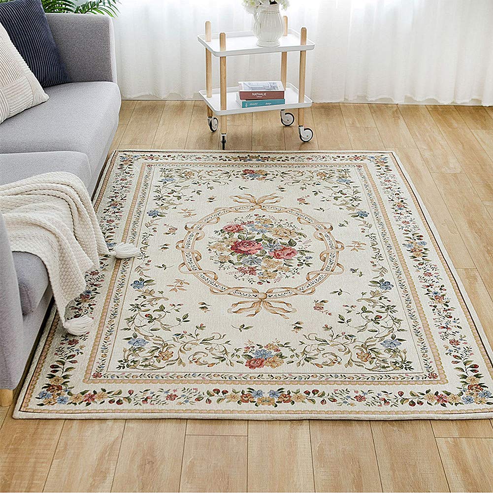 Ukeler Royal Collection Traditional Oriental Floral Rug - 55''x78.7'' Handmade Carpet for Bedroom, Living Room Decor | Euro Romance Design | Home Decor, Housewarming Gift