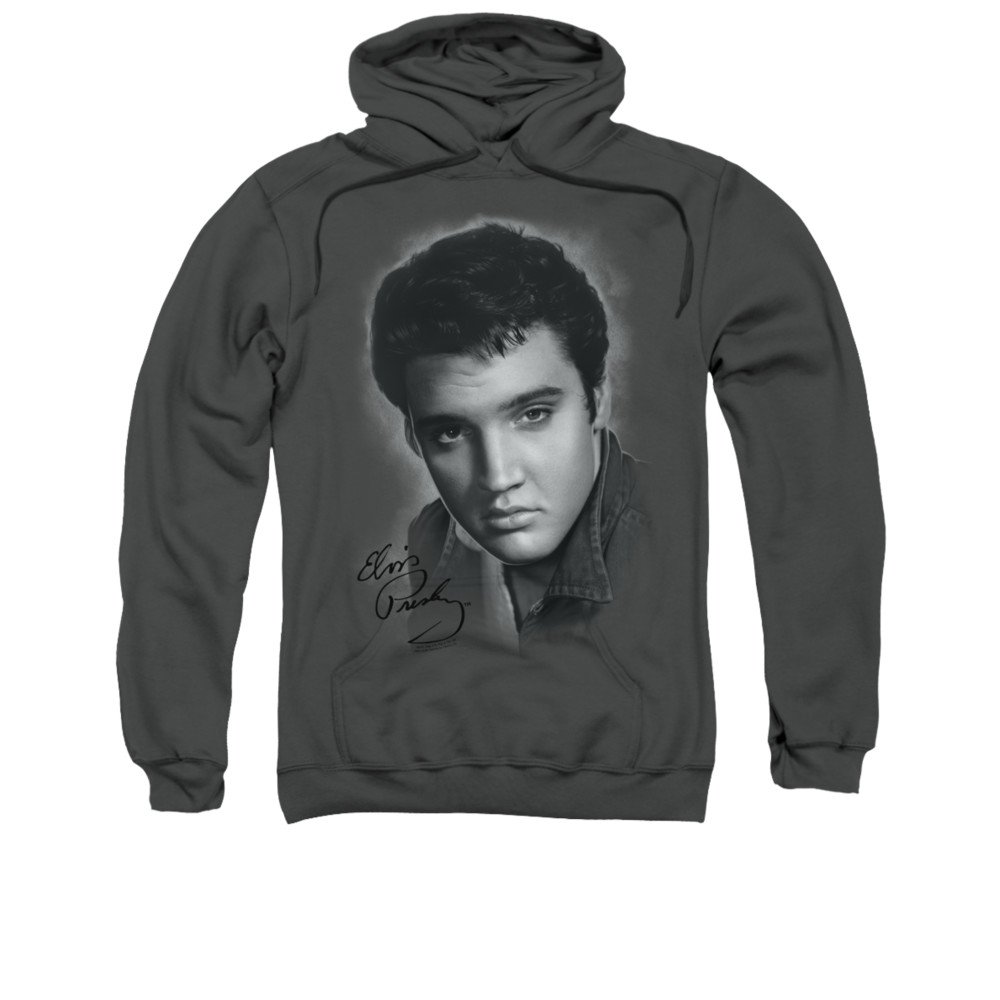 Elvis Presley Portrait Hoodie for Adults - Soft Fleece Sweatshirt with Vintage Design - Perfect for Concerts, Halloween & Casual Wear