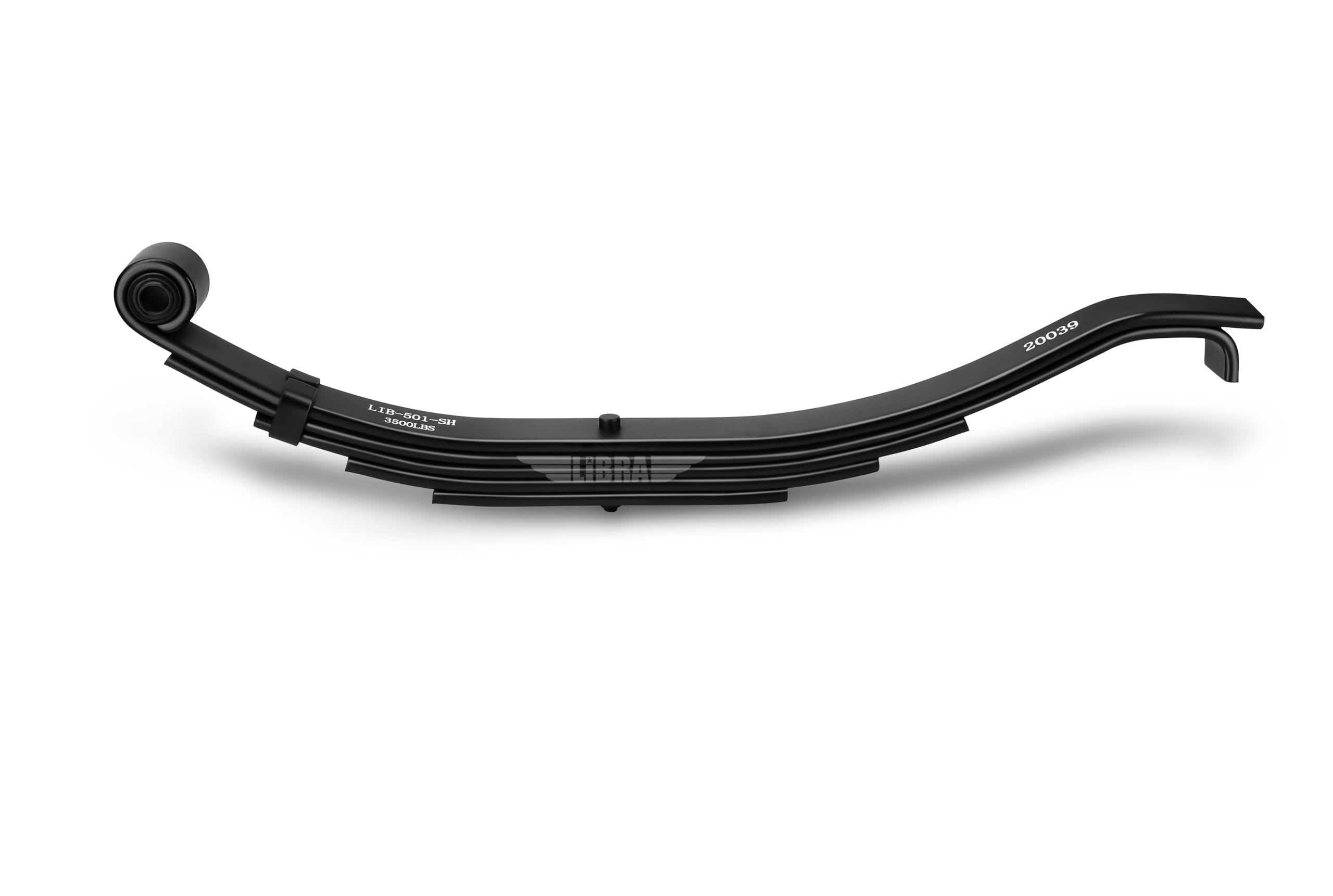 LIBRA New Trailer Leaf Spring - 5 Leaf Slipper Design, 3500lbs Capacity for 7000 Lbs Axle - Heavy Duty Replacement Part (Set of 1) - Perfect for Boat Trailers, Utility Trailers and RV Suspension Upgrades
