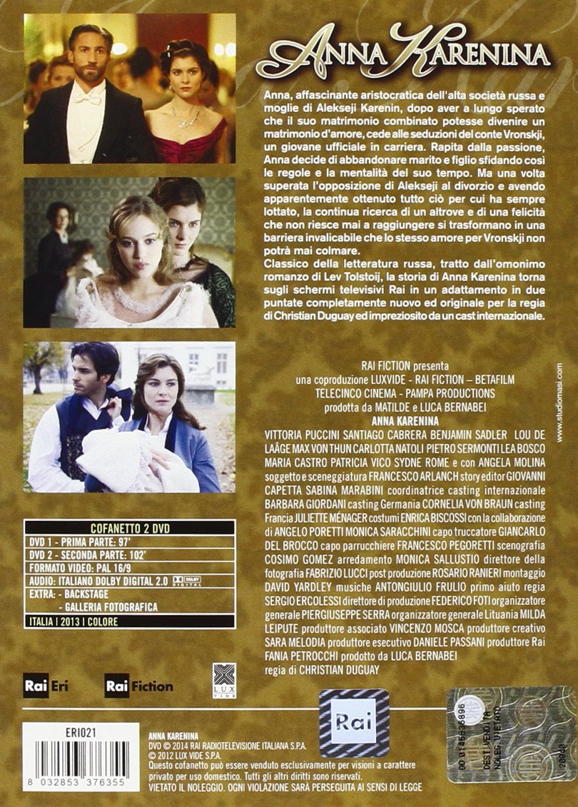 Anna Karenina (2 DVD) Box Set - Italian Import - Classic Movie Collection for Home Theater & Film Enthusiasts