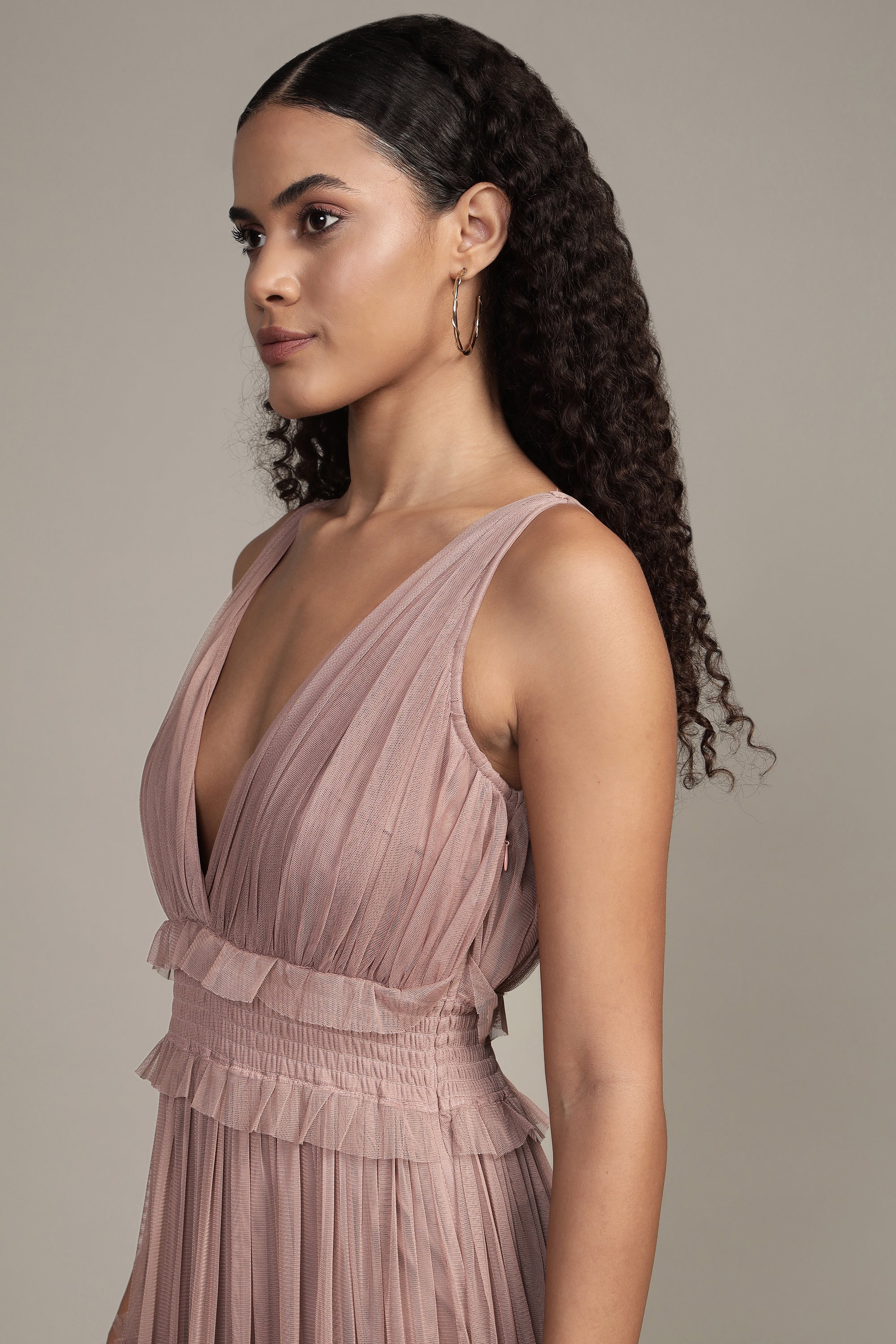 Luna Maxi Dress for Women - Elegant Taupe Long Summer Dress with Flowy Design | Perfect for Beach, Vacation, and Casual Outings