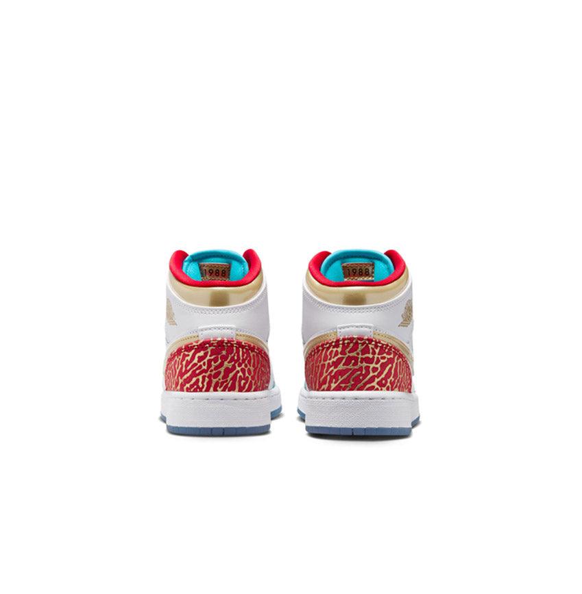 Air Jordan 1 Mid SS 'UNC to Chi' Kids Basketball Shoes - High Top Sneakers for Boys & Girls - Perfect for School, Sports & Casual Wear