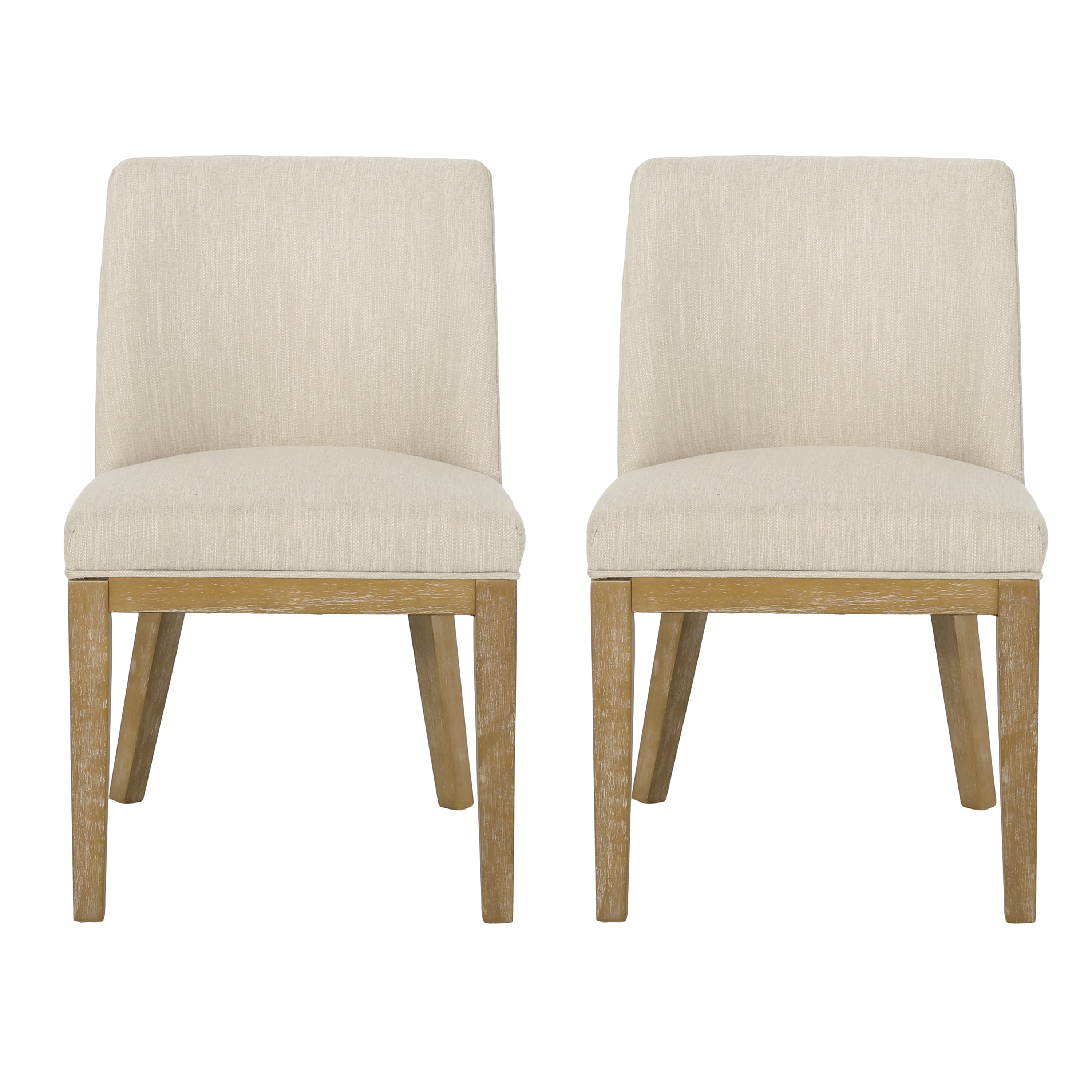 Modern Dining Chairs Set of 2 - MP2 Model - Sturdy Wooden Kitchen Chairs with Padded Seats - Perfect for Dining Room, Kitchen, Breakfast Nook & Small Spaces