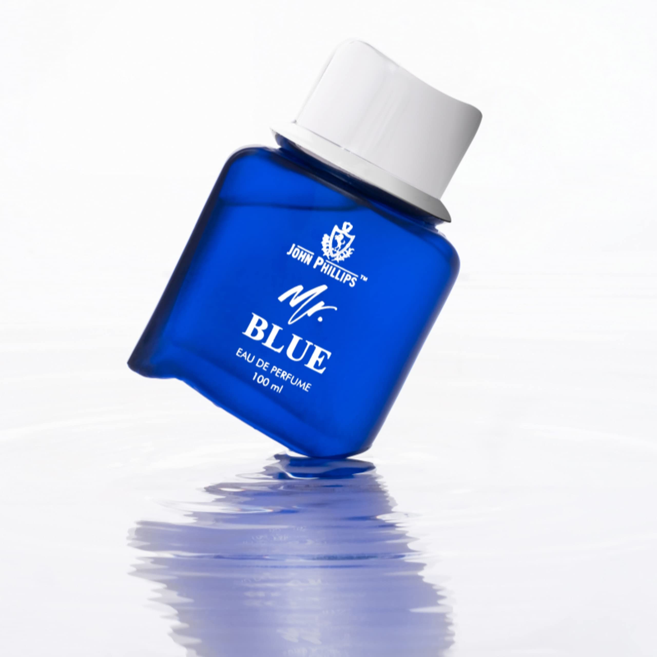John Phillips™ Mr. Blue & Blue Angel 100ml Eau De Parfum Set - Unisex Fragrance for Men & Women | Long-Lasting French Perfume Gift for Date Night, Office & Special Occasions
