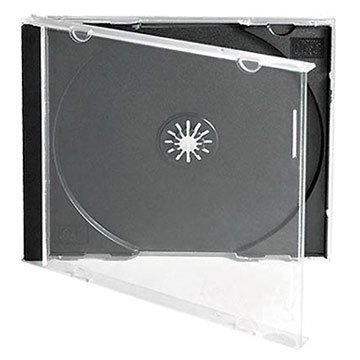 200 Pack 10.4mm CD/DVD Jewel Cases with Black Trays - Media Replication Storage for 1 Disc | Perfect for Music Albums, Software Distribution & Data Backup